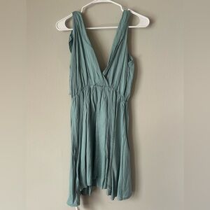 NWT ROMWE Teal Dress with Tie Straps